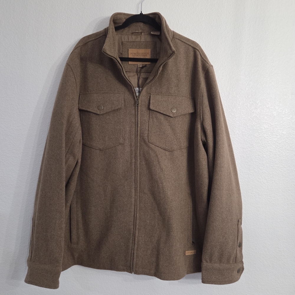 Powder River Outfitters Panhandle Men's Heather Camel Wool Coat Size XXL